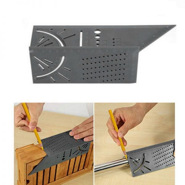 3D Angle Measuring Square Size Woodworking Measure Tool   Line 90 Degree Gauge T-type Ruler Hole Scribing Gauge 10 colors - Image 4