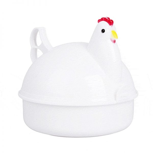 4 Egg Boiler Eggs Steamer Chicken Shaped Microwave Cooker Novelty Kitchen Household Cooking Appliances Steamer Home Tool - Image 2