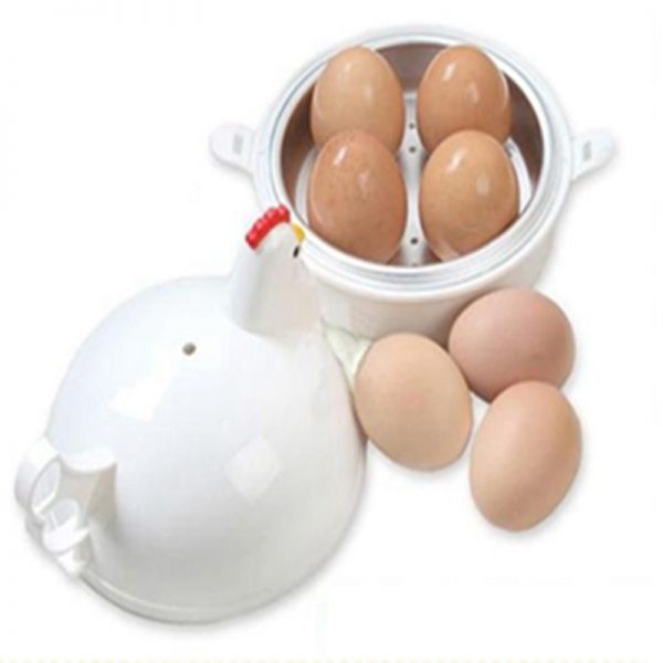 4 Egg Boiler Eggs Steamer Chicken Shaped Microwave Cooker Novelty Kitchen Household Cooking Appliances Steamer Home Tool - Image 5