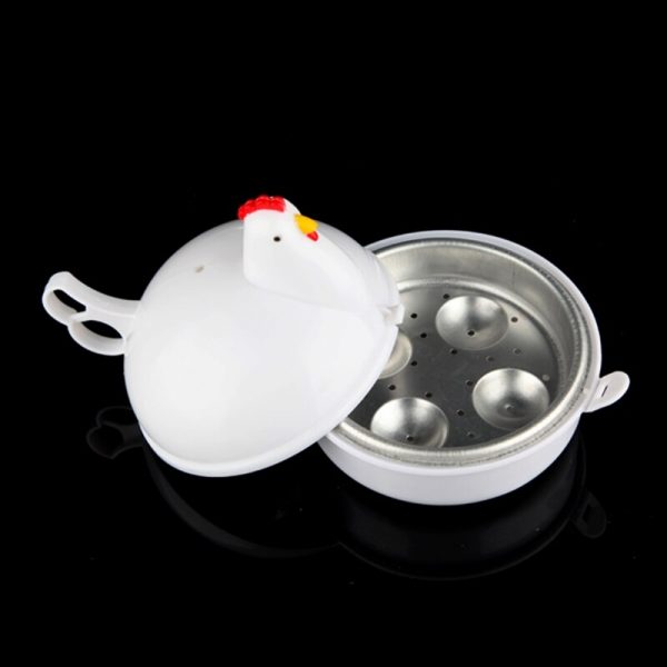 4 Egg Boiler Eggs Steamer Chicken Shaped Microwave Cooker Novelty Kitchen Household Cooking Appliances Steamer Home Tool - Image 6