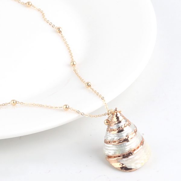 Hot Boho Conch Shell Necklace Sea Beach Shell Pendant Necklace For Women Collier Femme Shell Cowrie Summer Jewelry Bohemian - Image 4