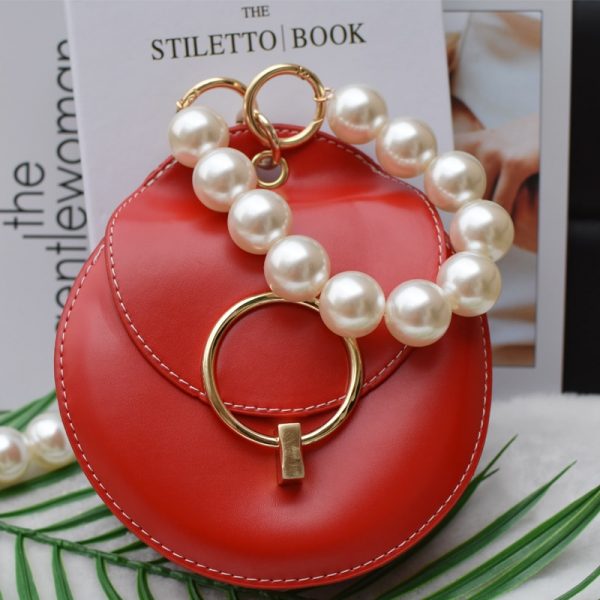 NEW brand Pearl strap for bags handbag accessories purse belt handles cute bead chain tote women parts silver/gold /black clasp - Image 3