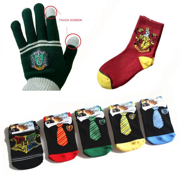 Potter gloves Magic School neckerchief Gryffindor Gloves /Socks Gift For Women/Men/girl/boy Magic Toys - Image 3