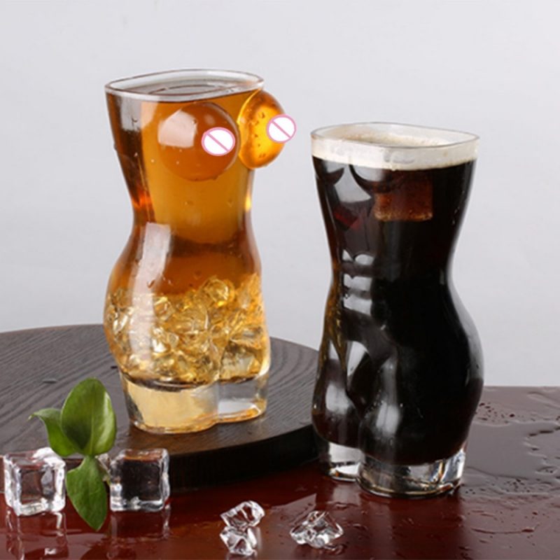 Sexy Lady Men Durable Glass Cup Kitchen Bar Nightclub Wine Glass Whiskey Glasses Wine Shot Glass 6360