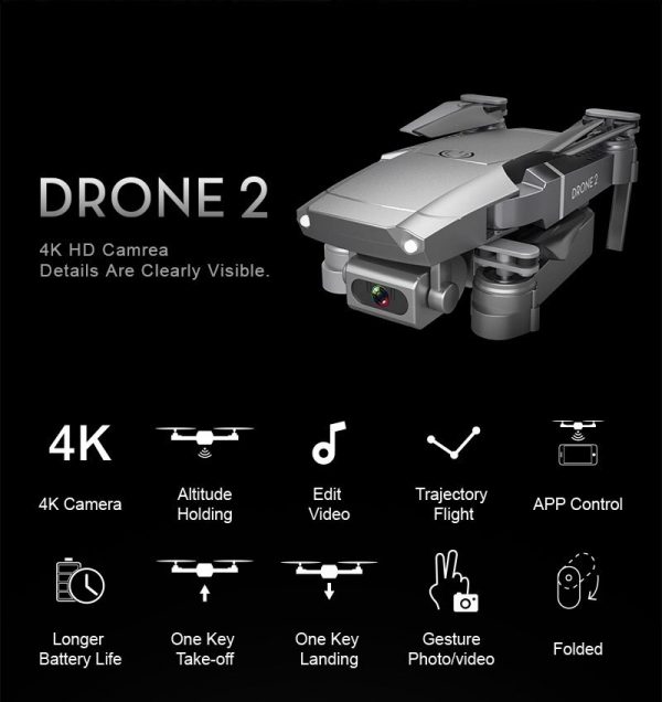 2020 NEW E68 Drone HD wide angle 4K Drones WIFI 1080P FPV video live Recording Quadcopter Height To maintain Drone Camera Toys - Image 2