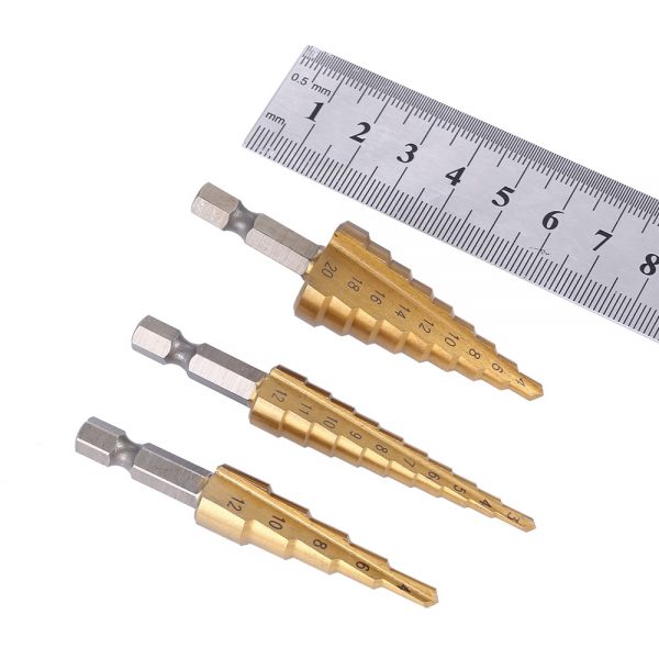 3pcs HSS Titanium Drill Bit 4-12 4-20 4-32 Drilling Power Tools - Image 3