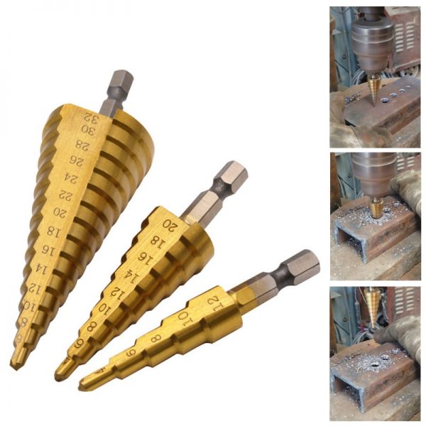 3pcs HSS Titanium Drill Bit 4-12 4-20 4-32 Drilling Power Tools - Image 4