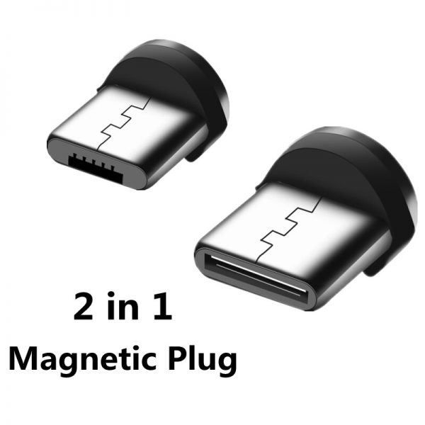 5PCS 360 Rotation Type C Micro USB Magnetic Charger Plug Connector For Mobile Phone Replacement Parts Charging Cable Adapter - Image 2