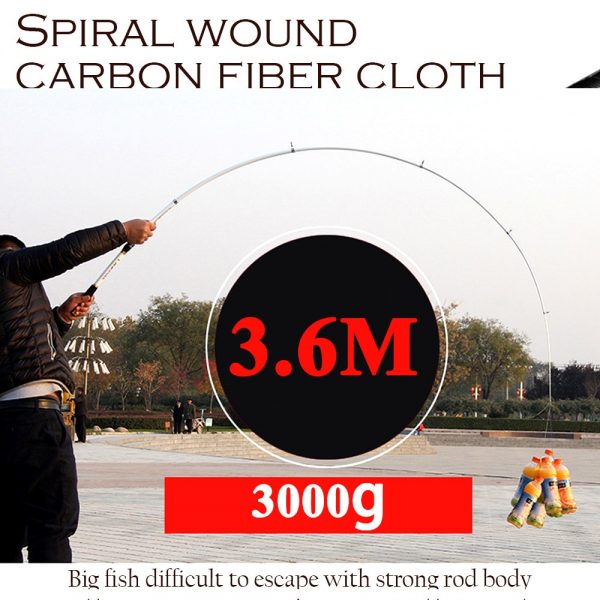 GHOTDA 2.1M -3.6M Carp Fishing Rod feeder Hard FRP Carbon Fiber Telescopic Fishing Rod fishing pole - Image 3