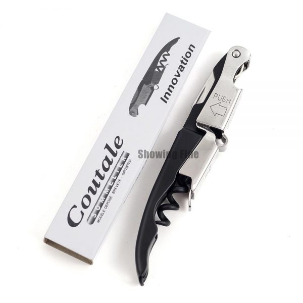 High Quality Coutale Mini Corkscrew Pocket Wine Opener Convenient to Carry Double Hinges Wine Bottle Opener with Paper Sheath - Image 4