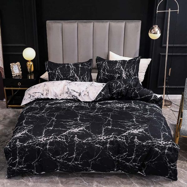 Marble Bedding Set For Bedroom Soft Bedspreads For Double Bed Home Comefortable Duvet Cover Quality Quilt Cover And Pillowcase - Image 2