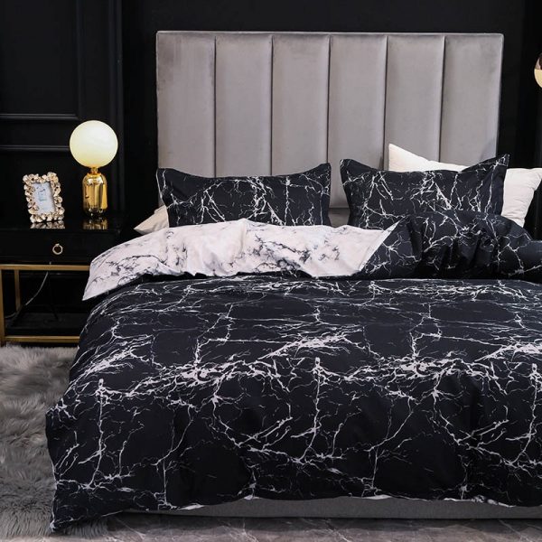 Marble Bedding Set For Bedroom Soft Bedspreads For Double Bed Home Comefortable Duvet Cover Quality Quilt Cover And Pillowcase - Image 4