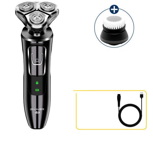 Electric Shaver for Men - 3D Rechargeable Rotary Shaver Wet and Dry Whole Body Waterproof Electric Razor - Image 3