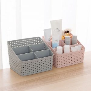 1PCs 5 Grids Plastic Makeup Storage Box Socks Bra Underwear Organizer Closet Storage Box Organizer Home Office Desktop Sundries