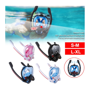 Adult Men Women Swimming Mask Double Breathing Tube Silicone Full Masks Scuba Diving Goggles Equipment Snorkeling -40