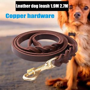 Big Dog Leash High-end Cowhide Leather Leash