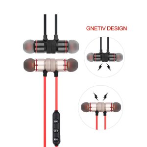 XT6 Magnetic V4.2 Earphone Sport Running Wireless Neckband Headset Headphone with Mic Stereo Music For Huawei Xiaomi