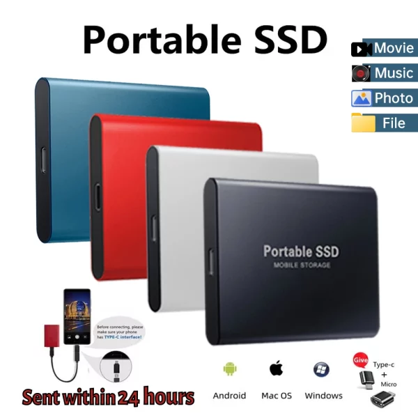 Portable SSD External Hard Drive 512G-4T