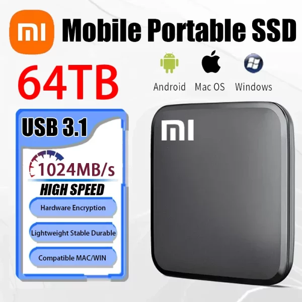 Xiaomi Portable SSD 1TB High-speed External SSD